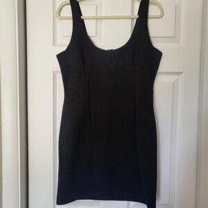 NWT Wild Fable Black Bodycon Ribbed Mini Dress with Bust Detail size M